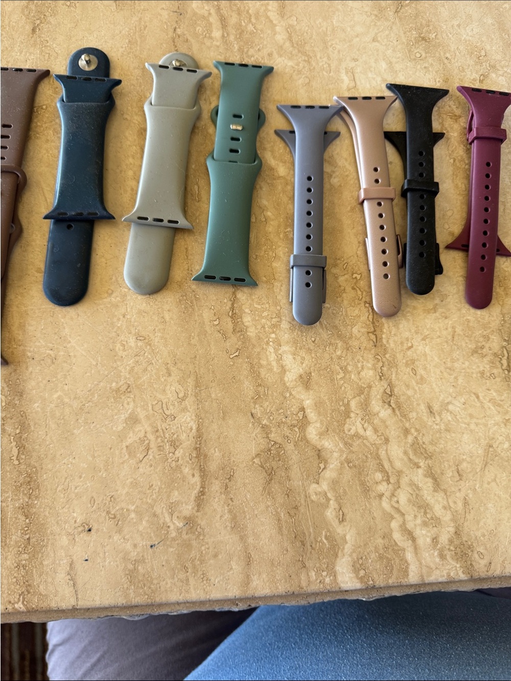 8 Mixed Silicone Apple Watch Bands - Multiple Colors
